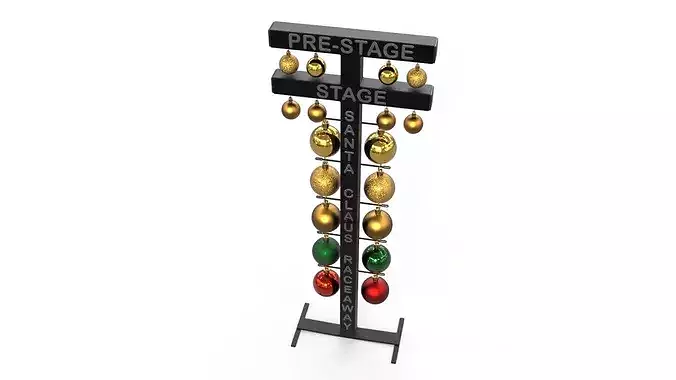 Drag Racing Startline Christmas Tree 3D model