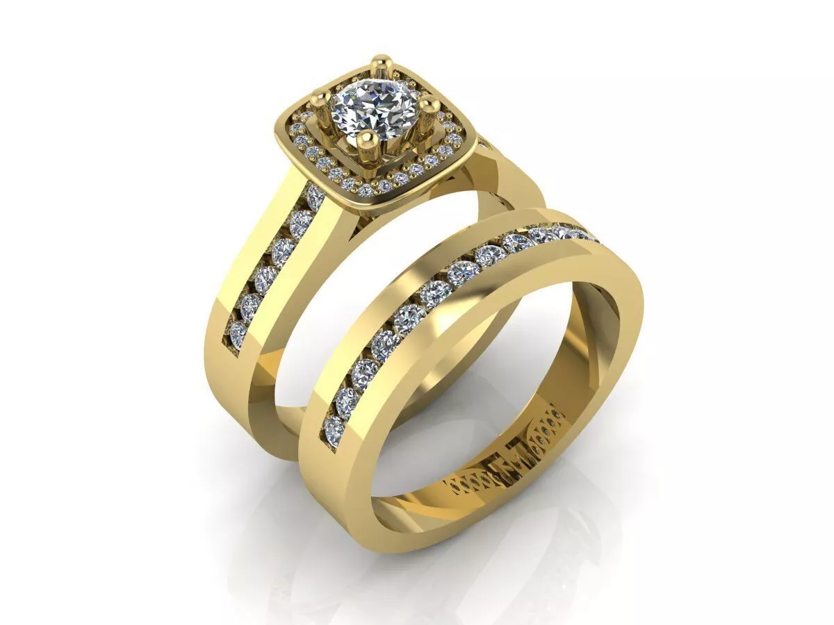 Diamond Ring Luxury Jewelry 3D print model