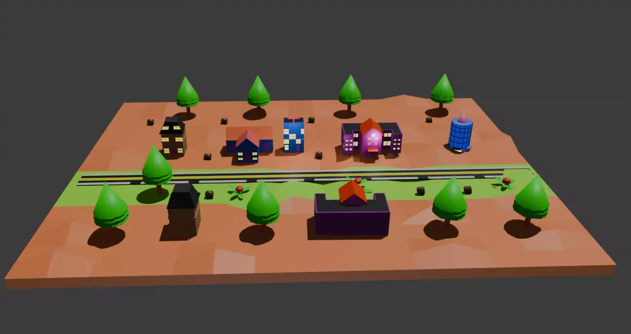 i will creat 3d low poly designfor gaming Free low-poly 3D model