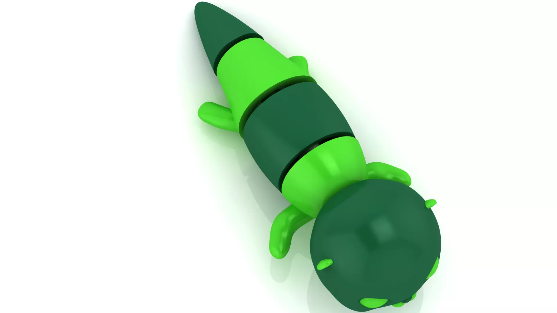 Caterpillar Toy Figure 3D print model