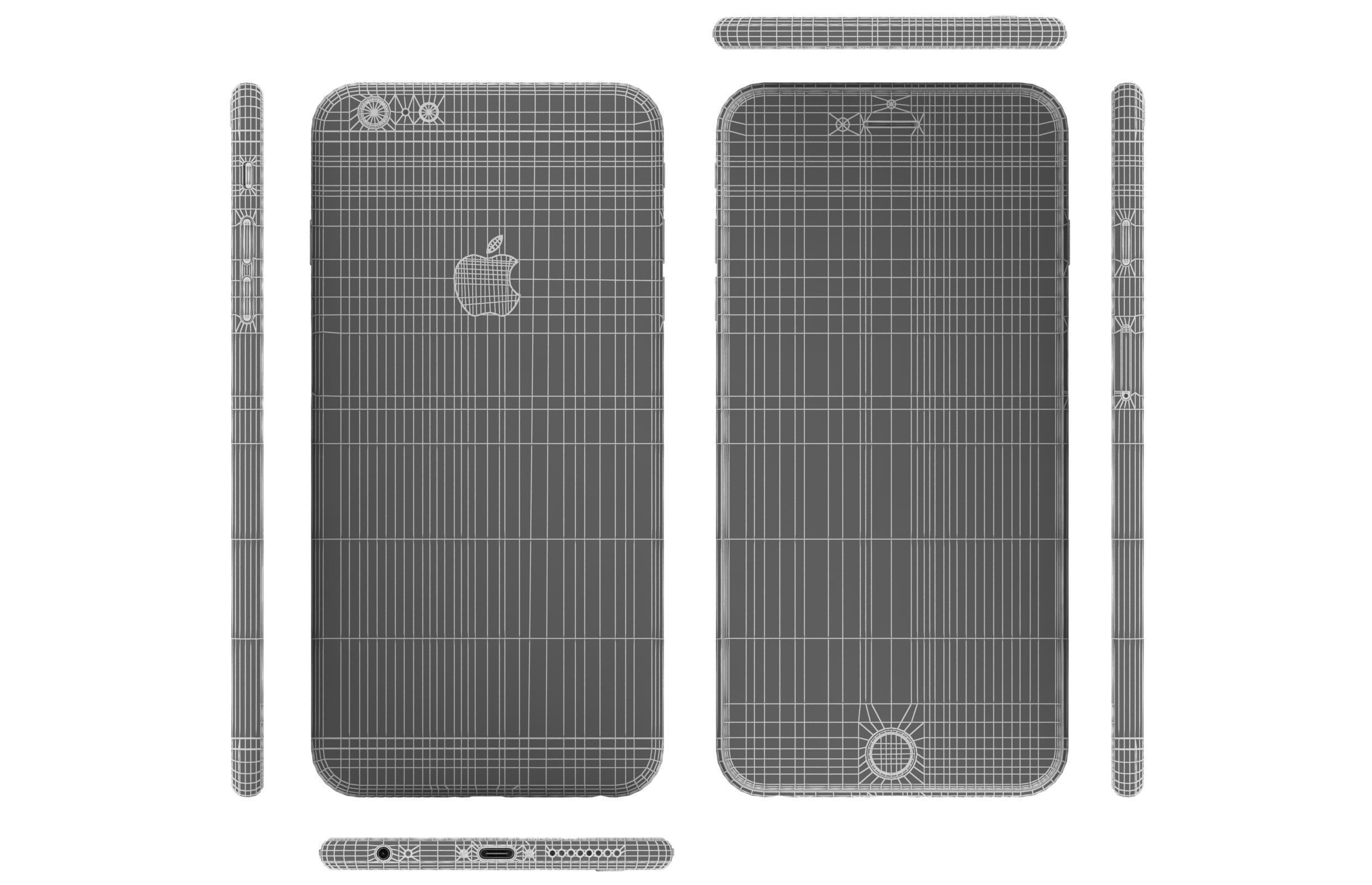 Apple iPhone 6s All Colours 3D model_37