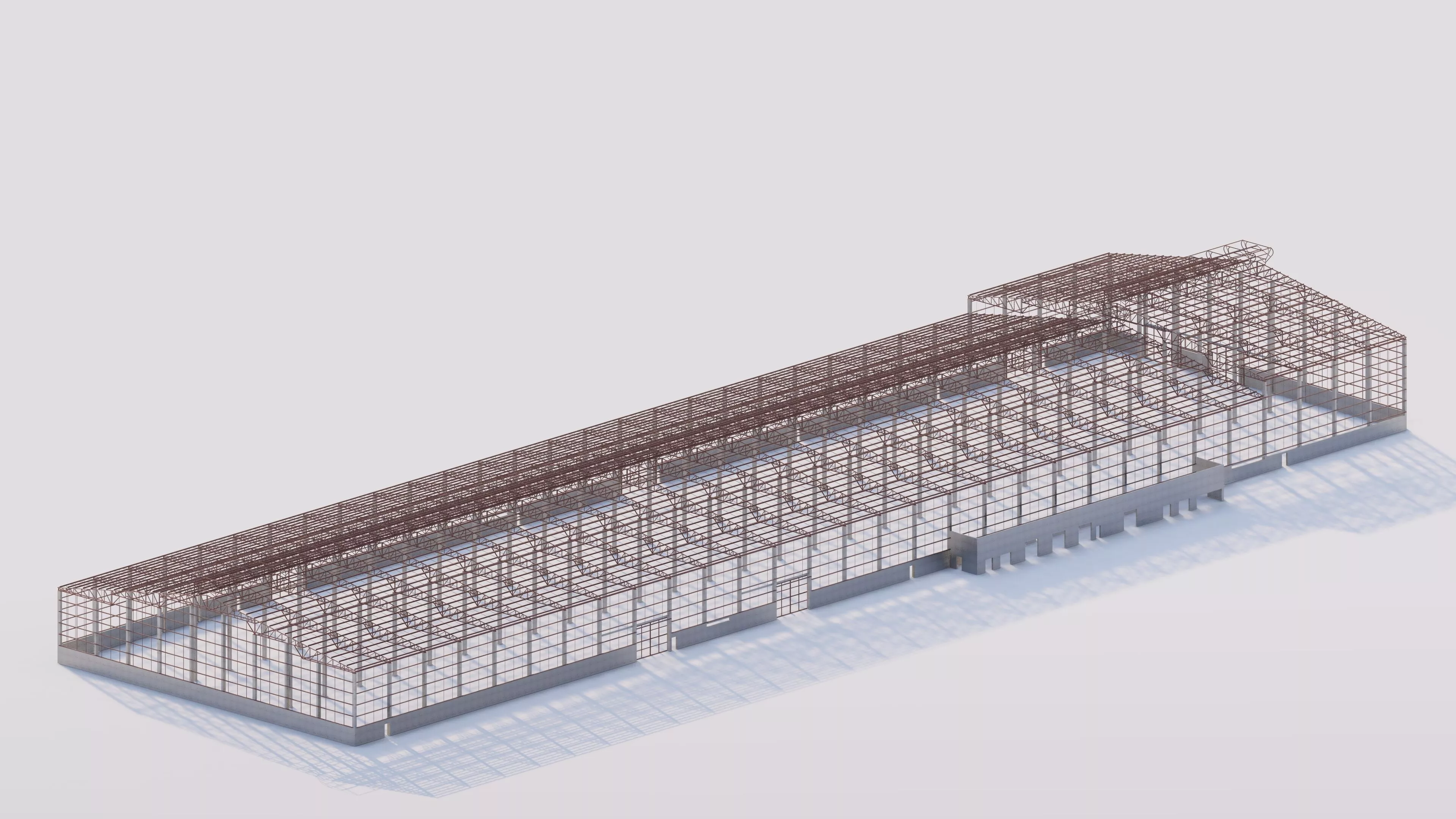 Warehouse Building -Metal Warehouse 3D model