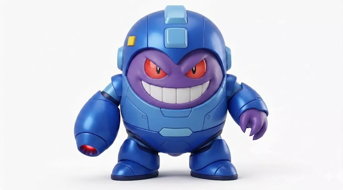 Gengar x Megaman 3D Model 3D print model