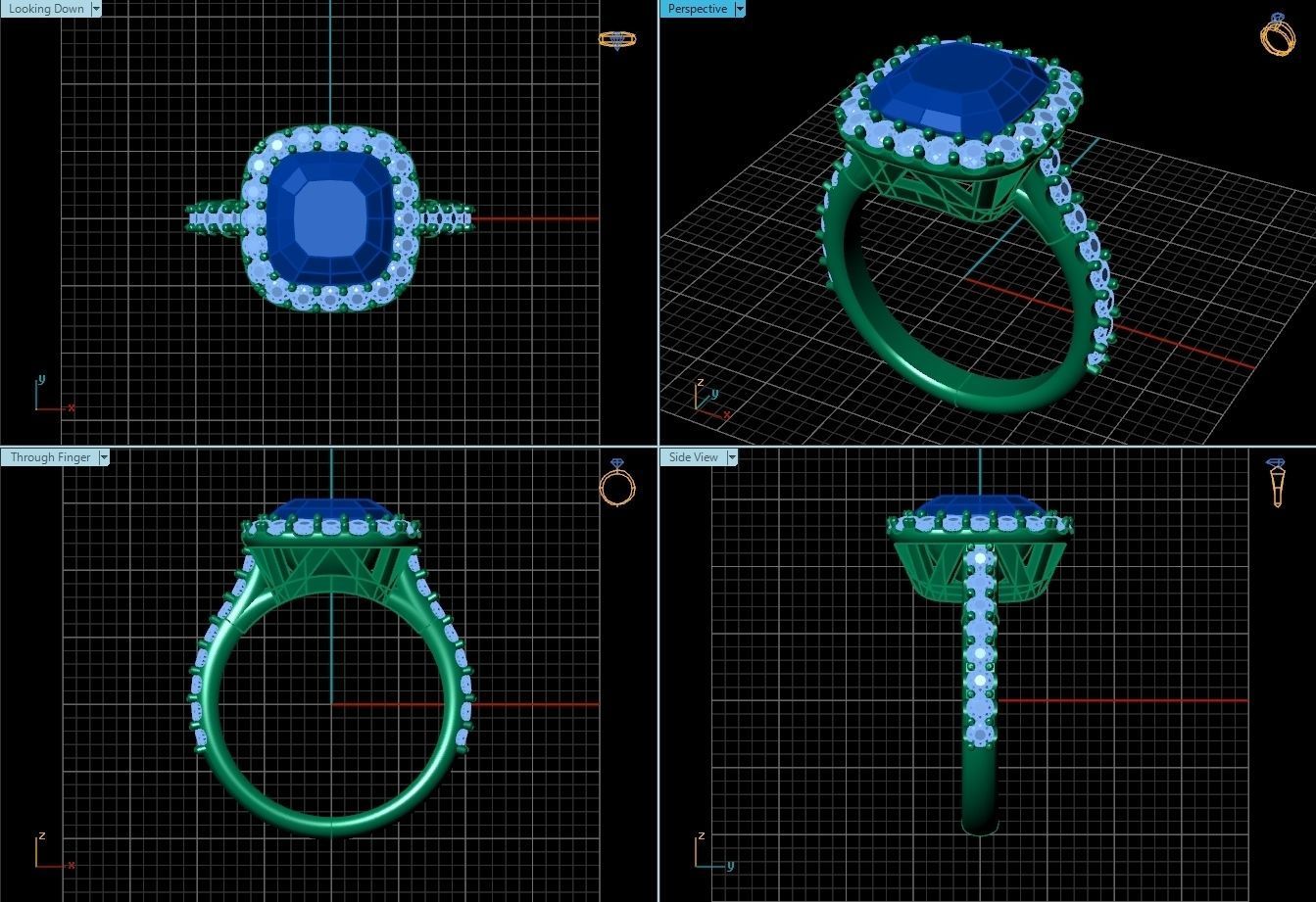 Ring R0054 3D print model_3