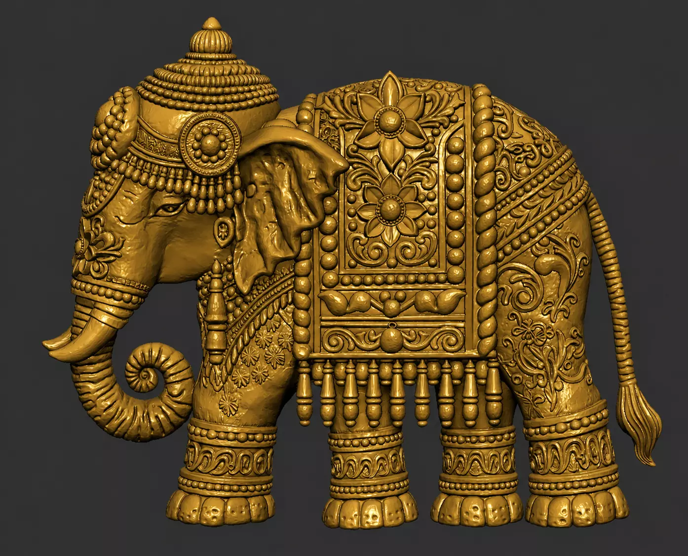 Pendant Elephant Pendant Animal Pendant Wild Elephant 3D print model