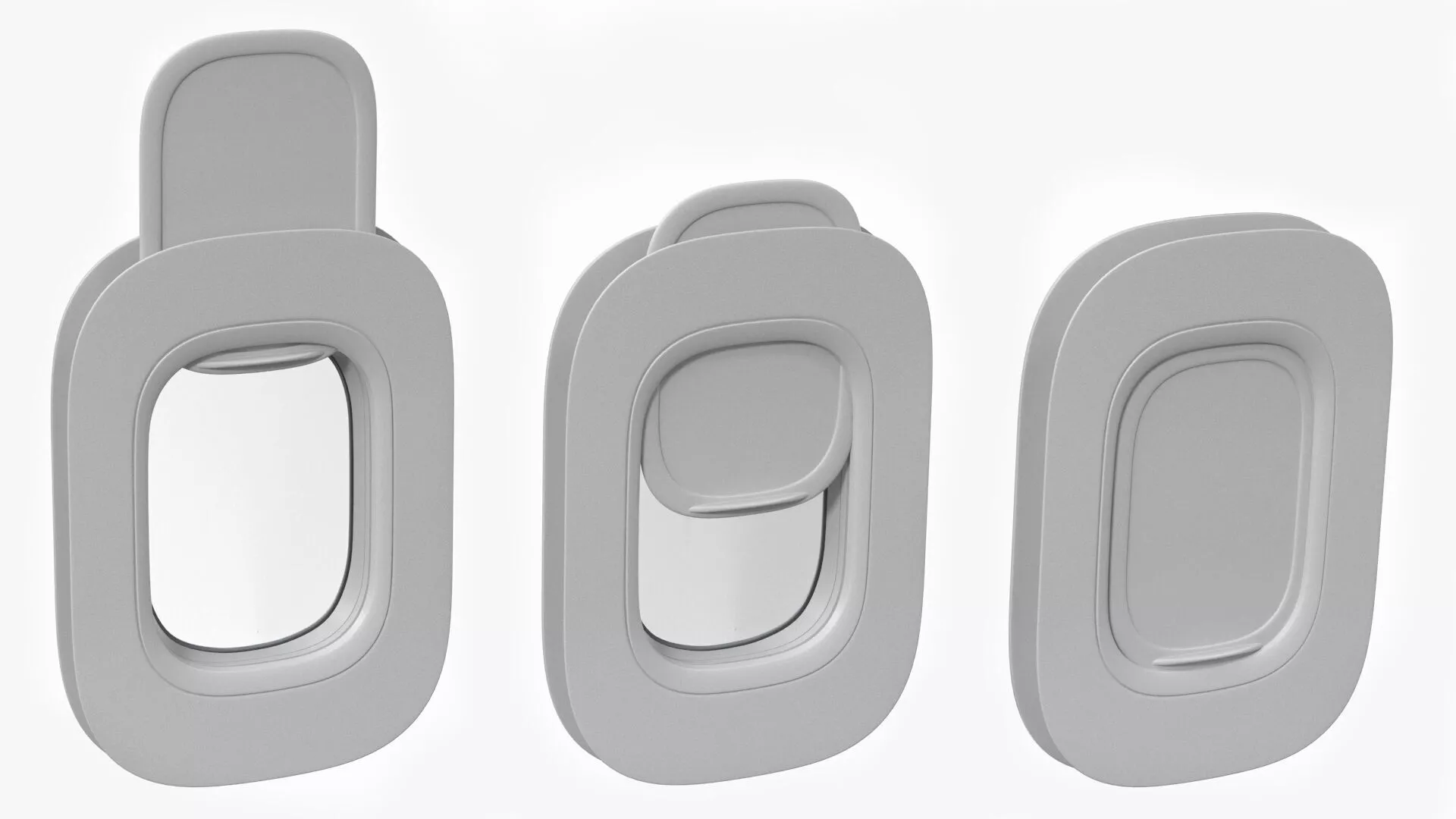Aeroplane Window Rigged 3D model