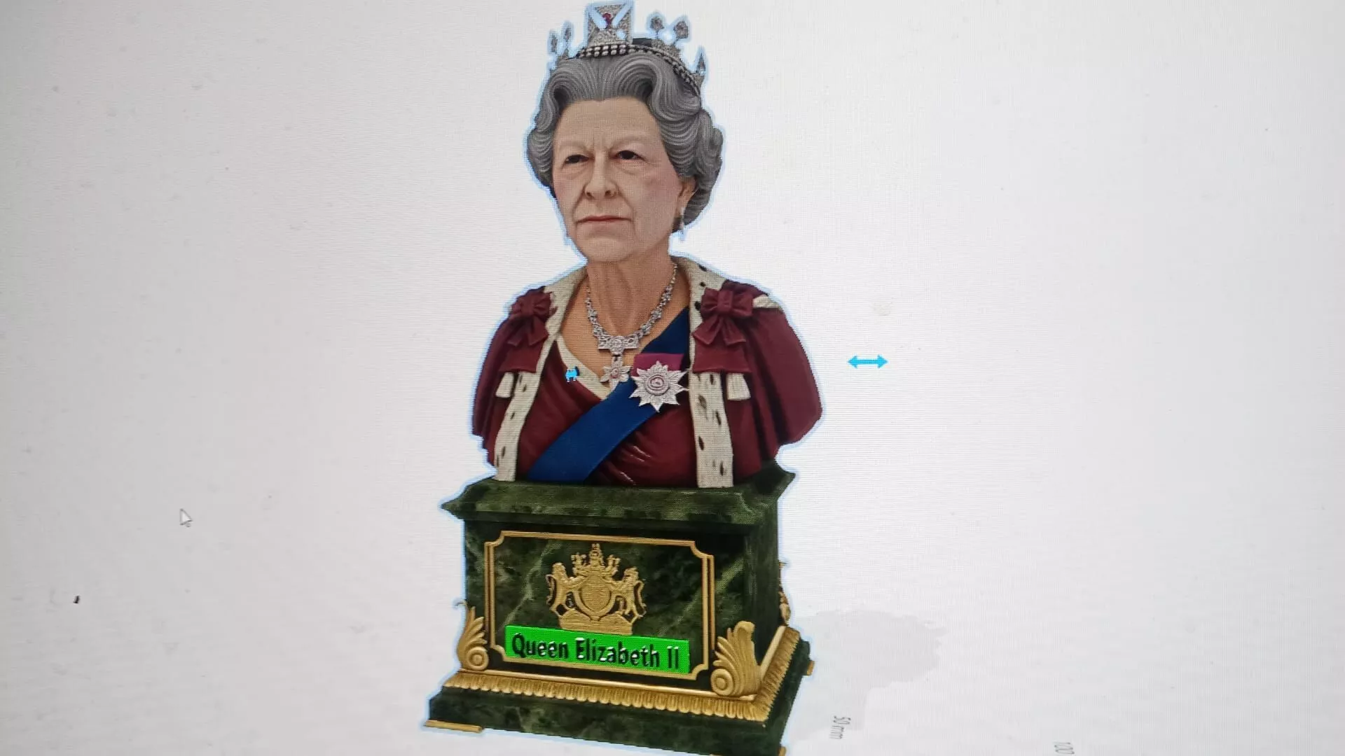 Royal Queen Bust Decorative Display Sculpture 3D print model