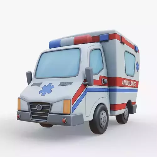 Stylized Ambulance Rigged
