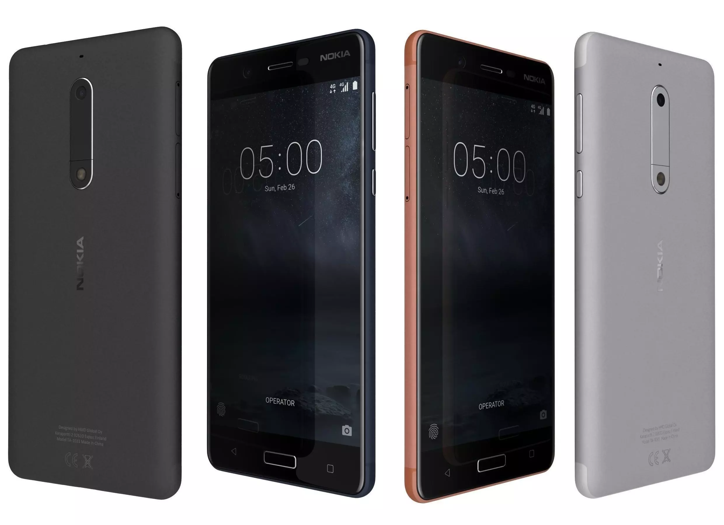Nokia 5 All Colors 3D model