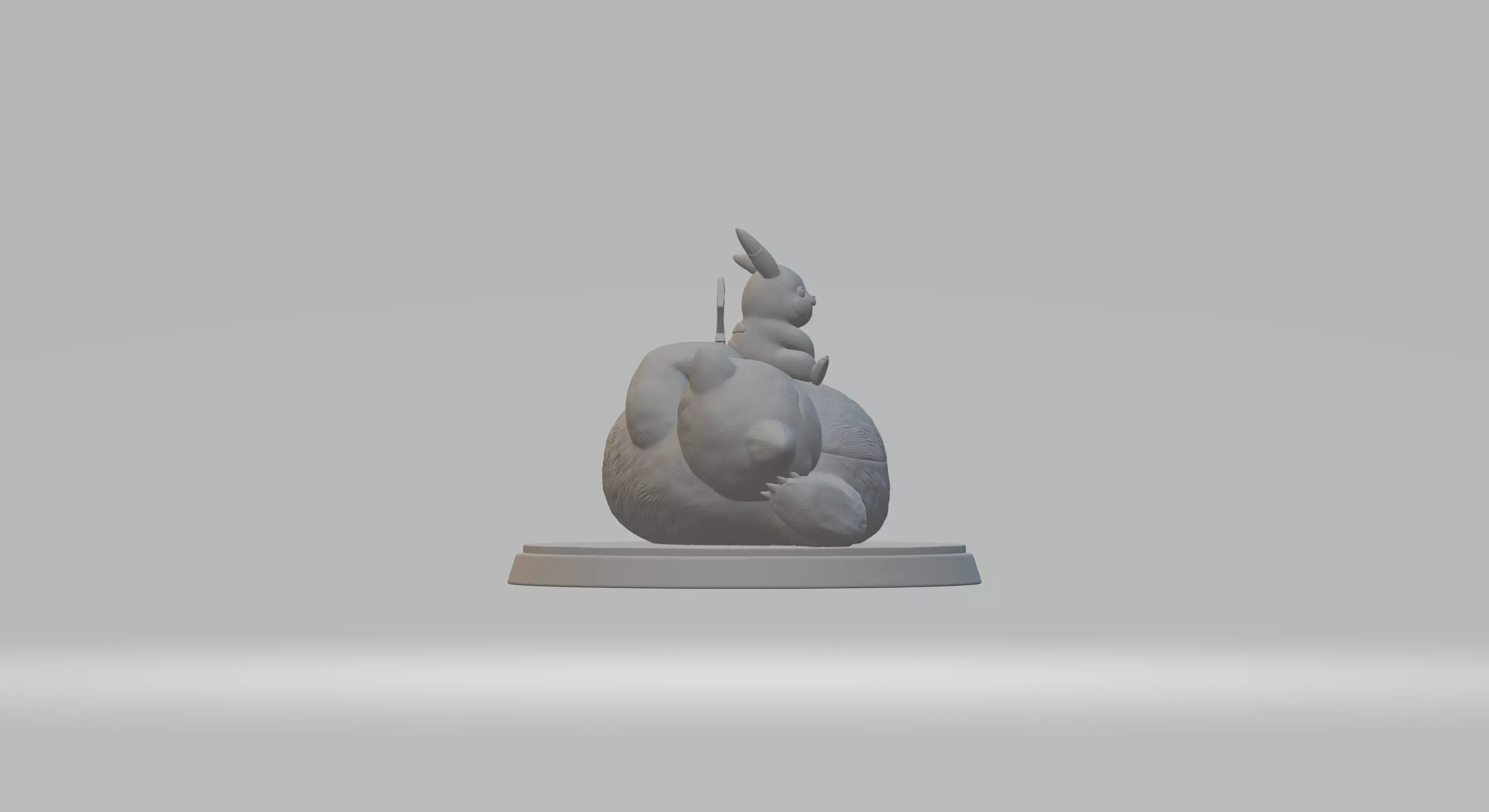 Pikachu Snorlax Cozy Nap Diorama - 3D Print Statue 3D print model