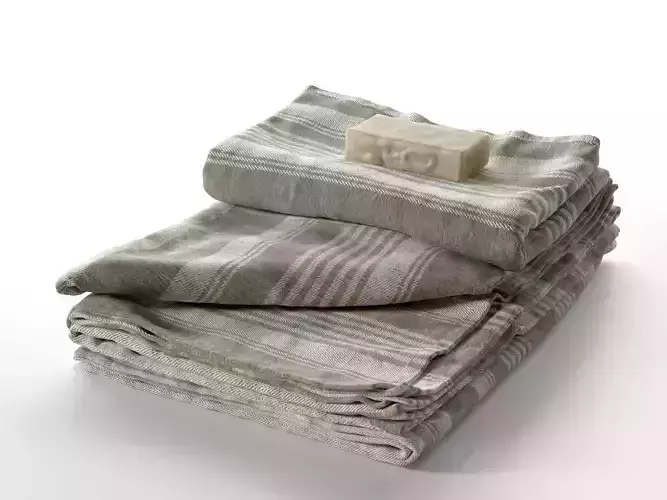 Linen Linum Bath Towel and Soap
