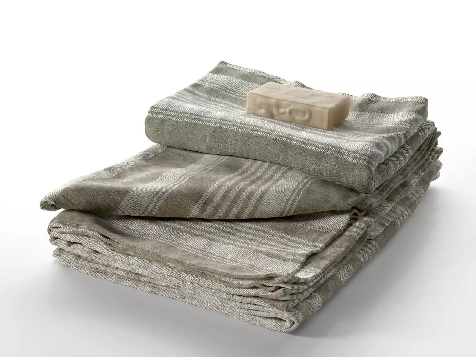 Linen Linum Bath Towel and Soap 3D model_0