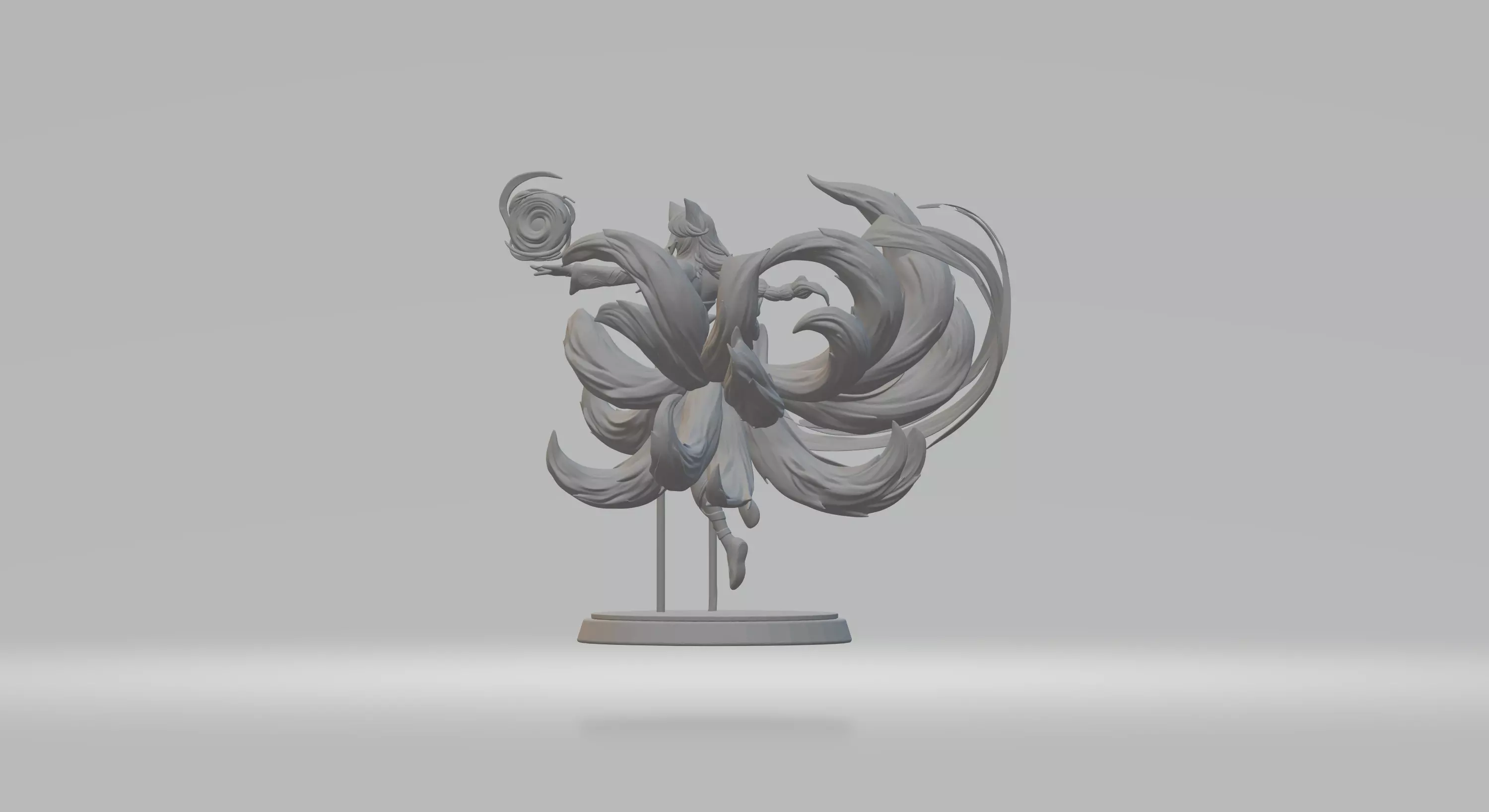 Ahri Spirit Ascension Diorama - 3D Print Statue 3D print model
