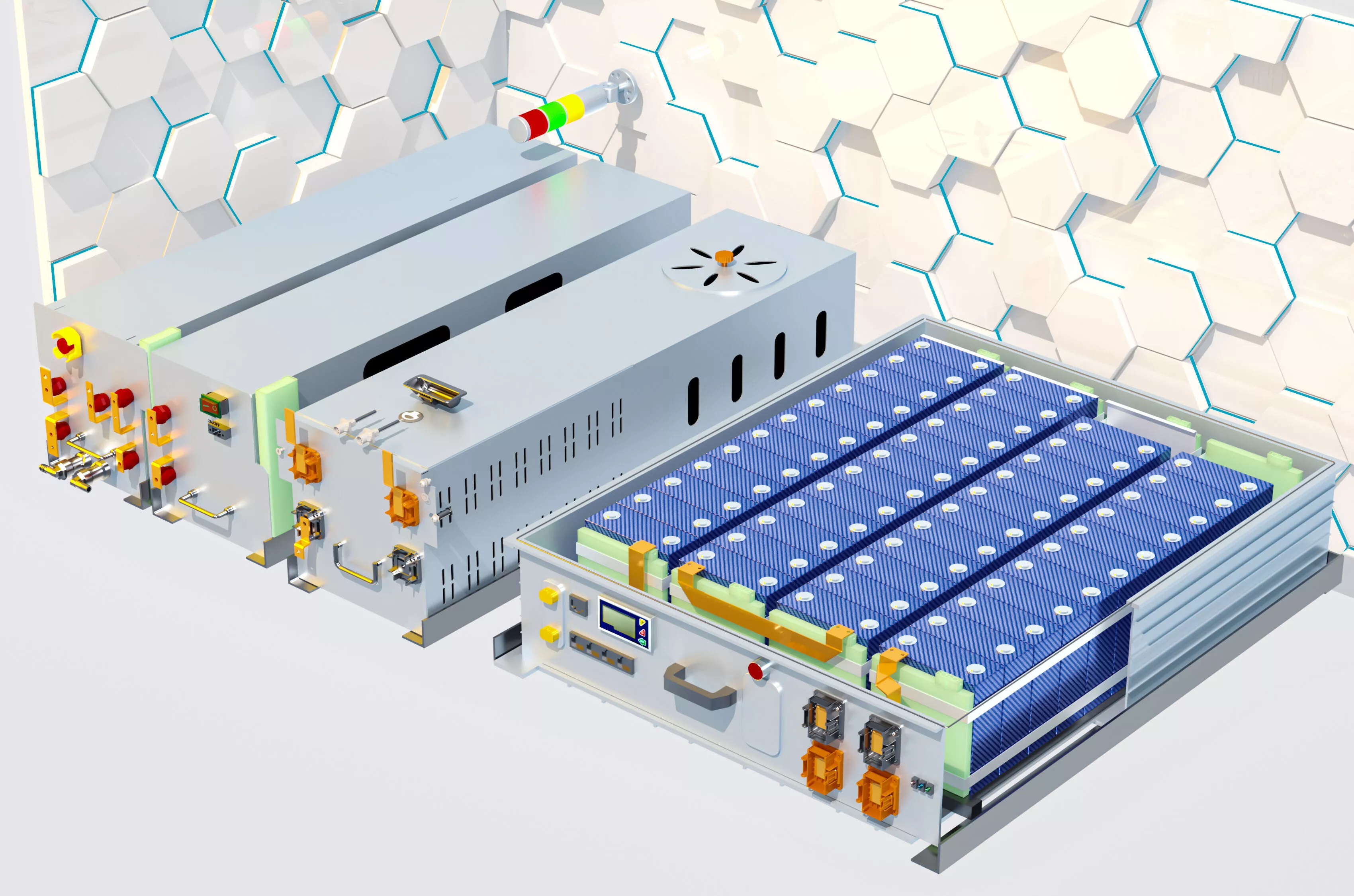 battery module 3D model