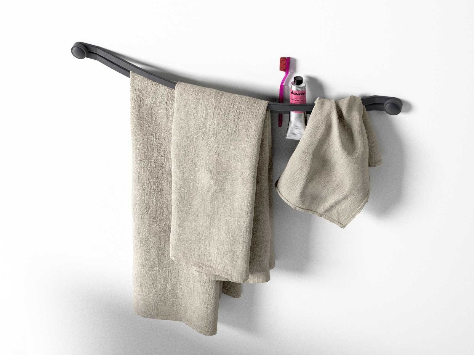 Lipe Waffle Weave Bath Towel with Log Table 3D model_1