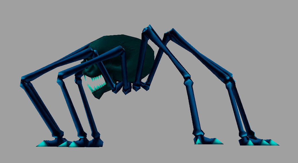 model demon spider Low-poly 3D model_2