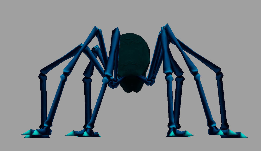 model demon spider Low-poly 3D model_3