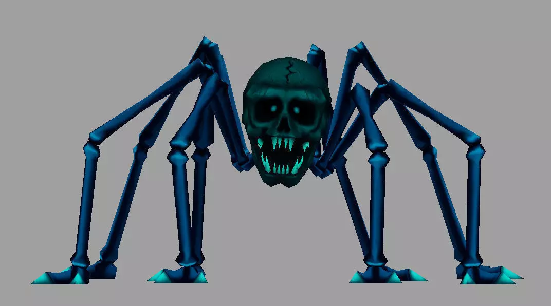 model demon spider Low-poly 3D model_0