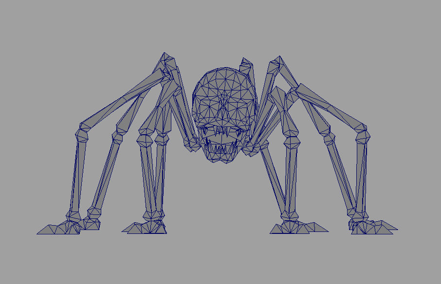 model demon spider Low-poly 3D model_4