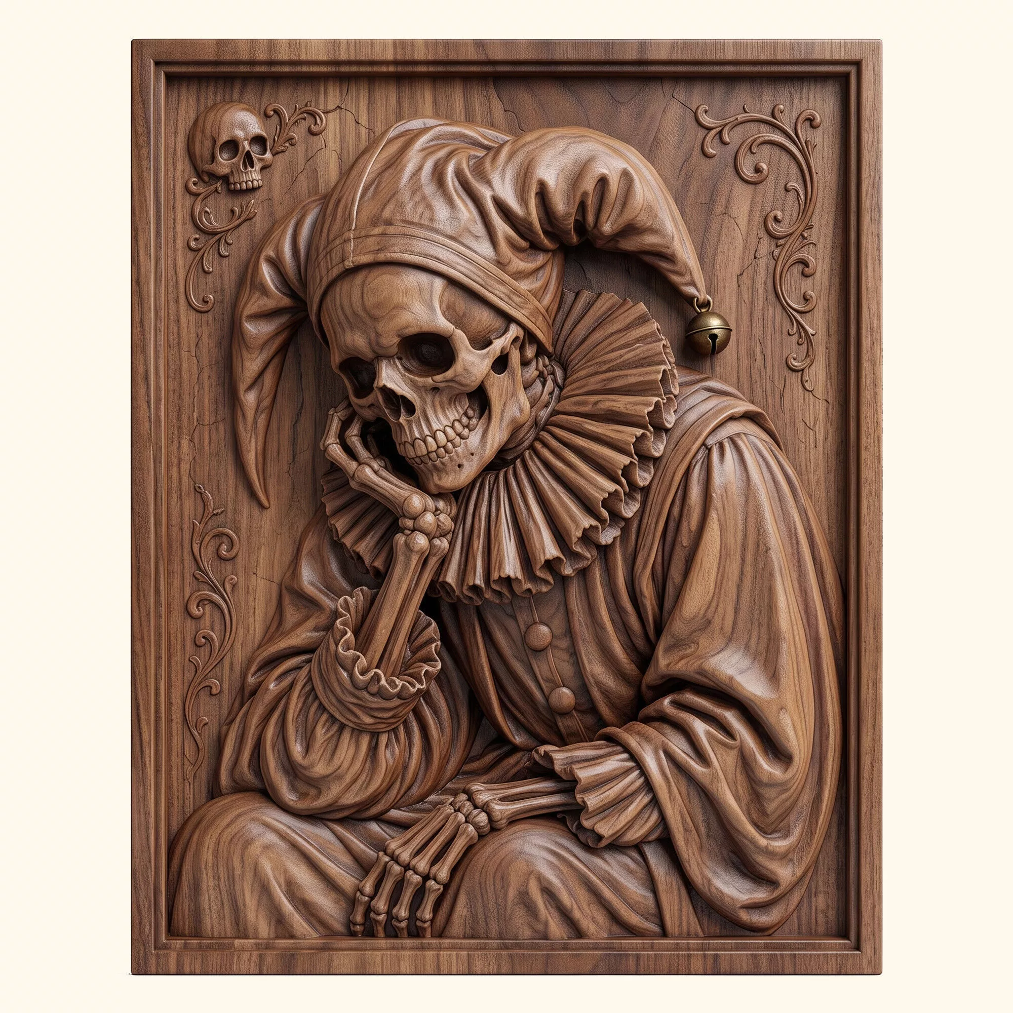 Gothic Jester Skull 3D print model