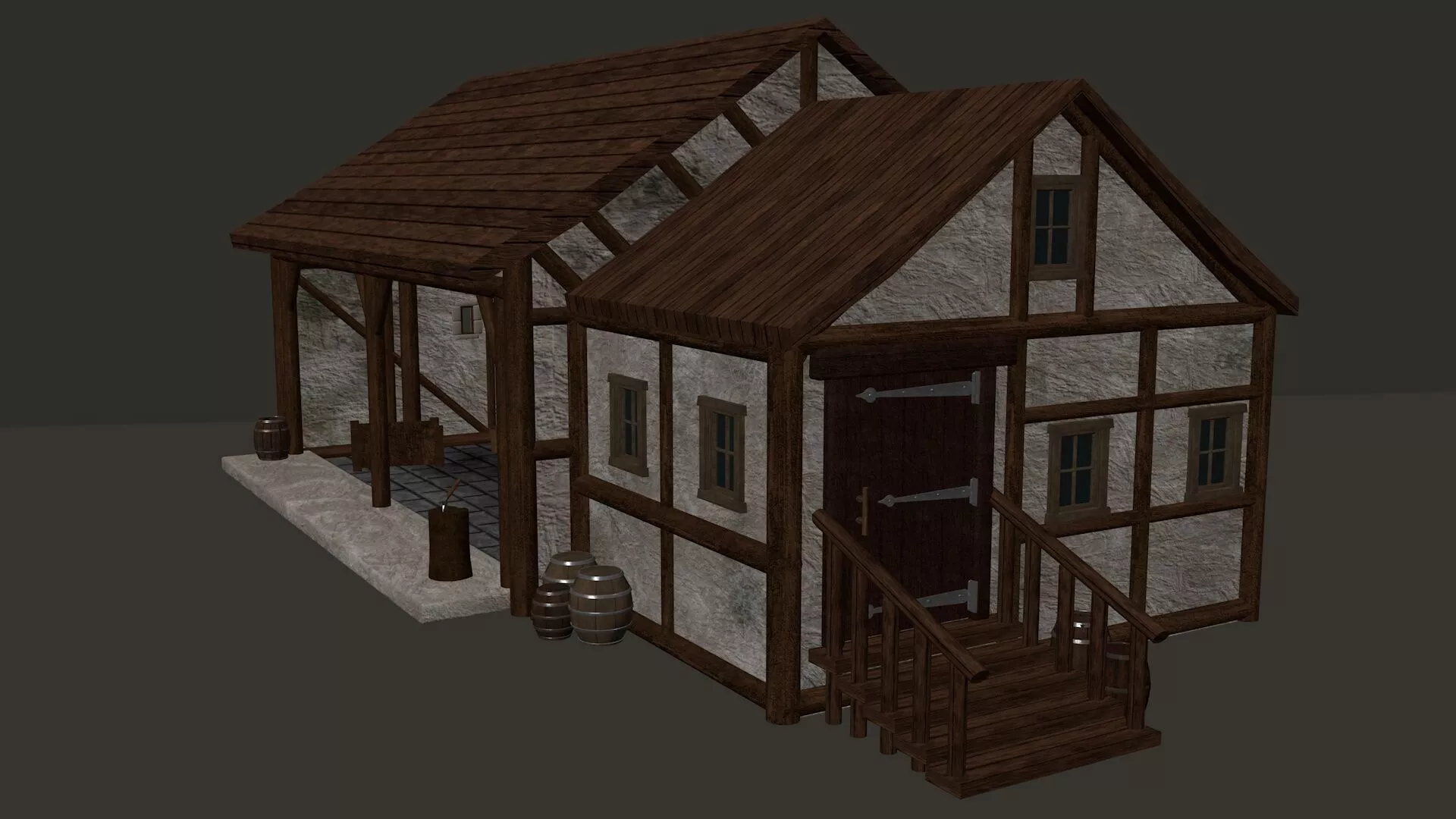 Medieval Blacksmith Workshop PBR 4K 3D model
