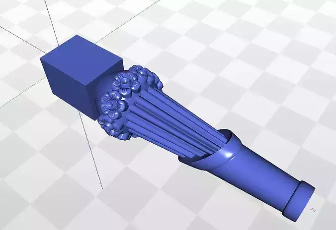 Classic Fluted Floral 4 Axis CNC Furniture Leg STL