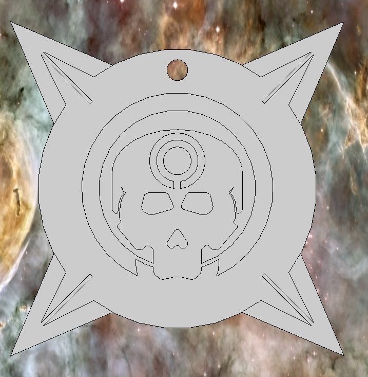 Halo Headshot Medal 3D print model_1