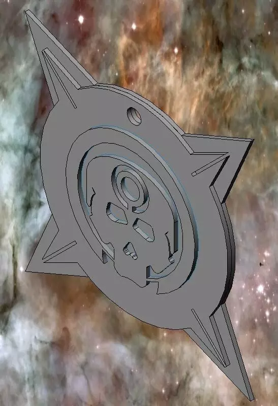 Halo Headshot Medal 3D print model_0