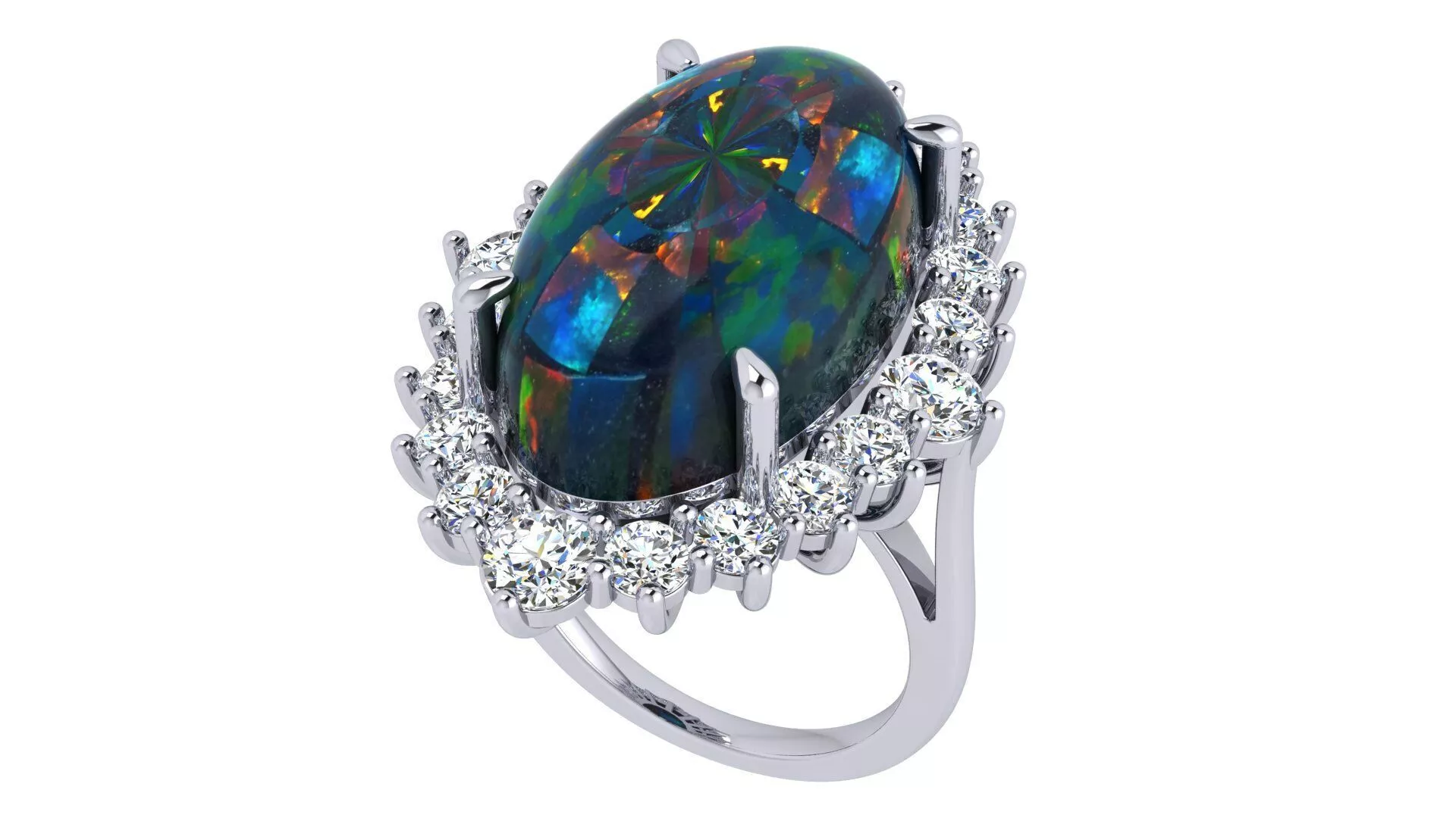 Oval vintage Ring 3D print model