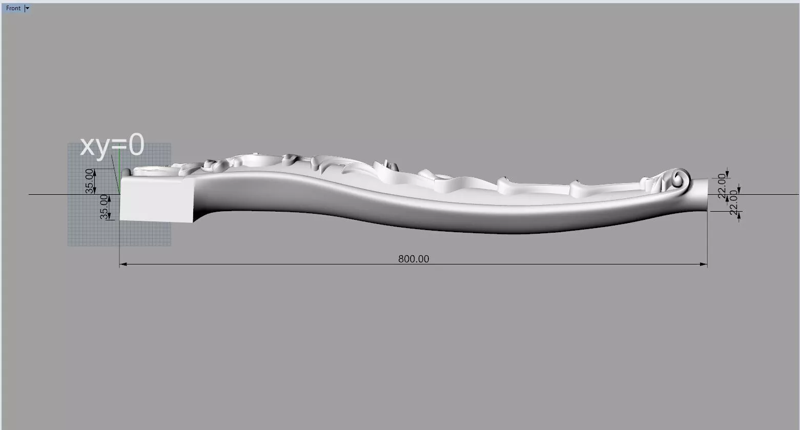 Classic Baroque Bed Headboard Crown 3D Relief STL RLF 3D model