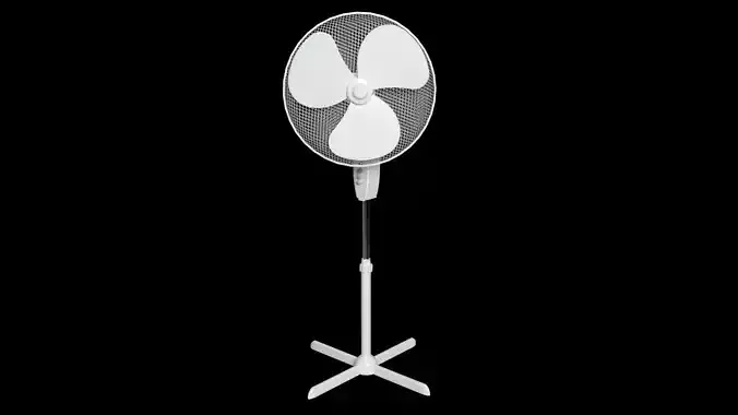 Oscillating Pedestal Fan Low-poly 3D model