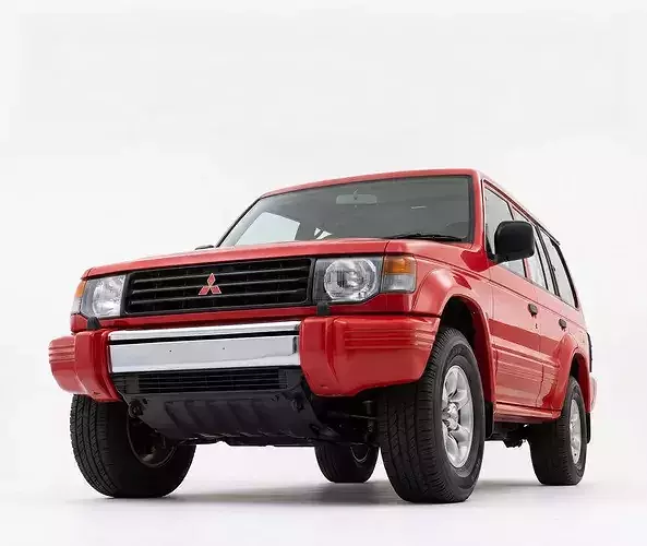 Classic Mitsubishi Pajero V20 Generation SUV Low-poly 3D model 6