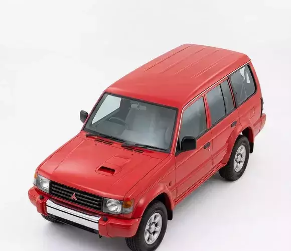Classic Mitsubishi Pajero V20 Generation SUV Low-poly 3D model 7