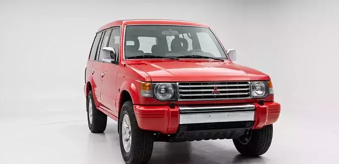 Classic Mitsubishi Pajero V20 Generation SUV Low-poly 3D model 2