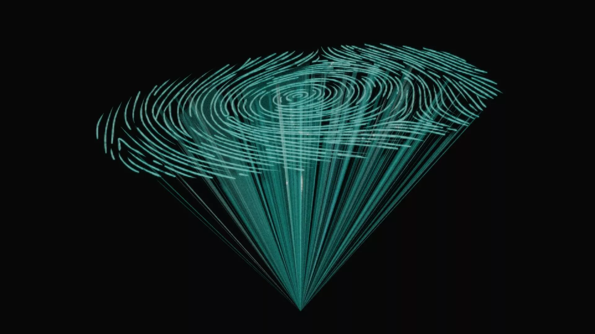 Fingerprint Hologram Animation Low-poly 3D model