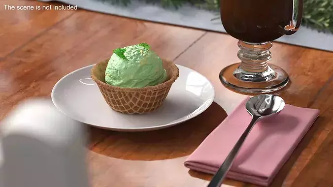 Waffle Bowl 3D model 4