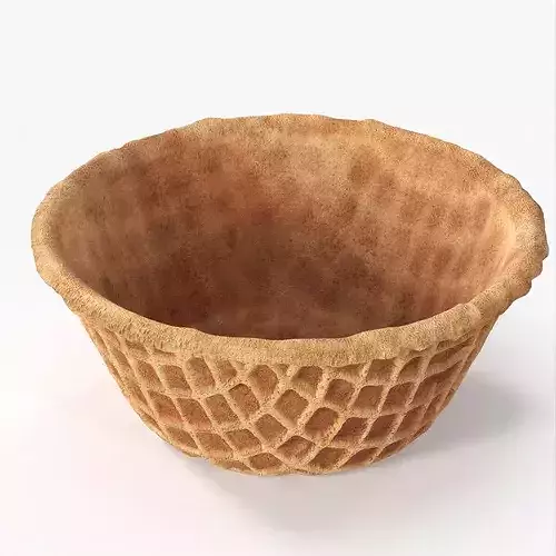 Waffle Bowl 3D model 7