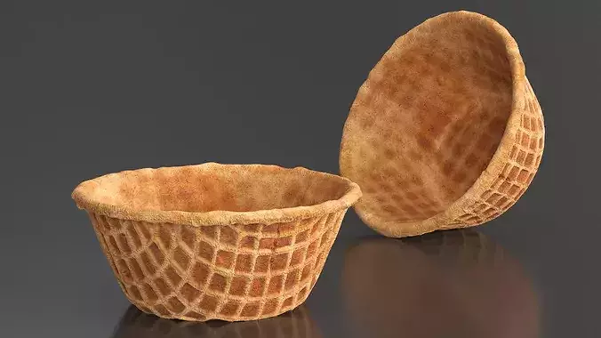 Waffle Bowl 3D model 5