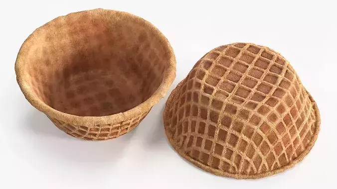 Waffle Bowl 3D model