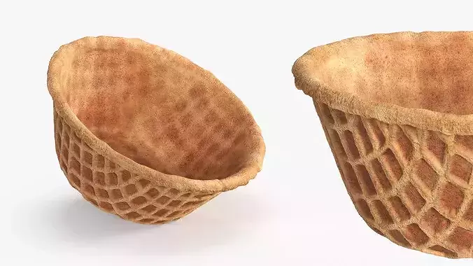 Waffle Bowl 3D model 6