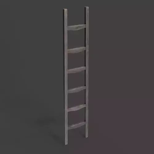Ladder wooden Low-poly 3D model