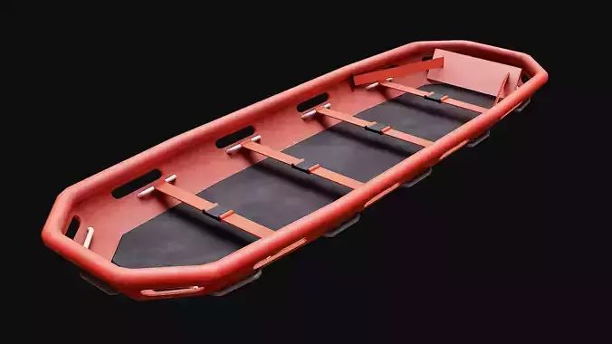 Low Poly PBR Basket Stretcher Low-poly 3D model