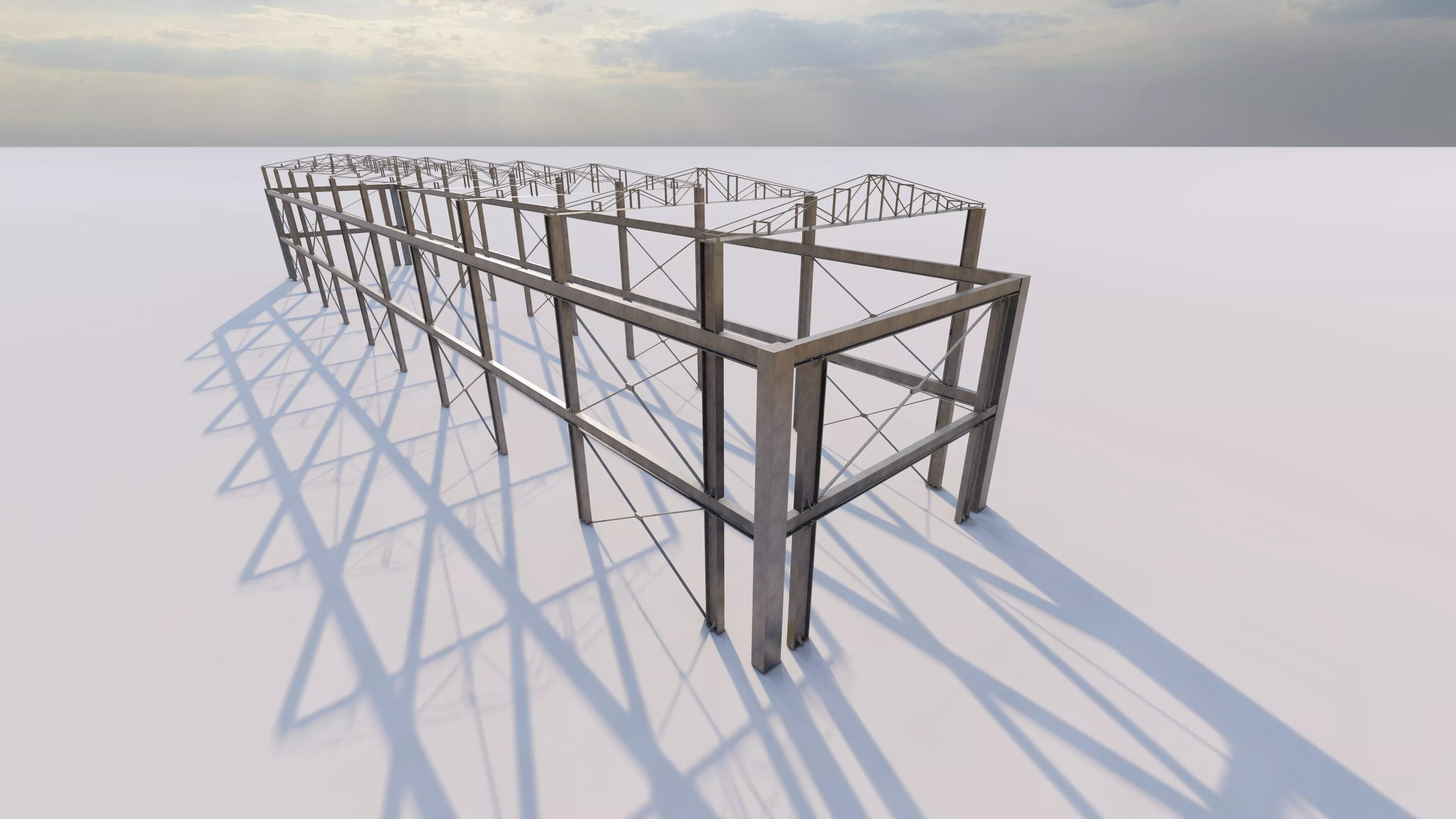 Warehouse Building -Metal Warehouse 3D model
