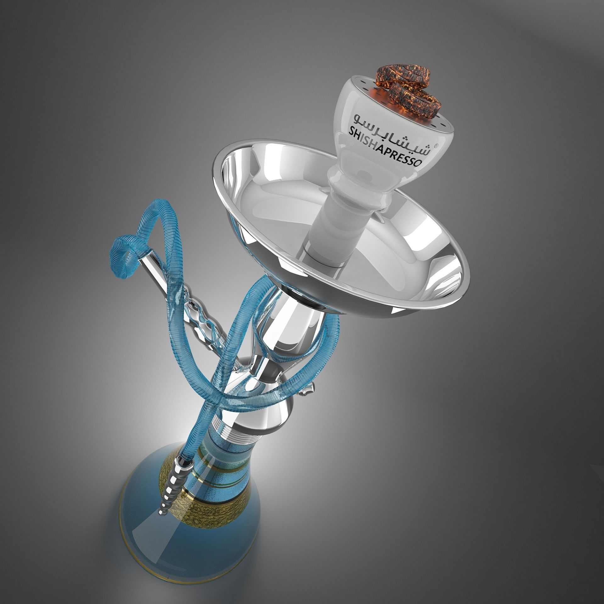 Shisha hookah 3D model_4