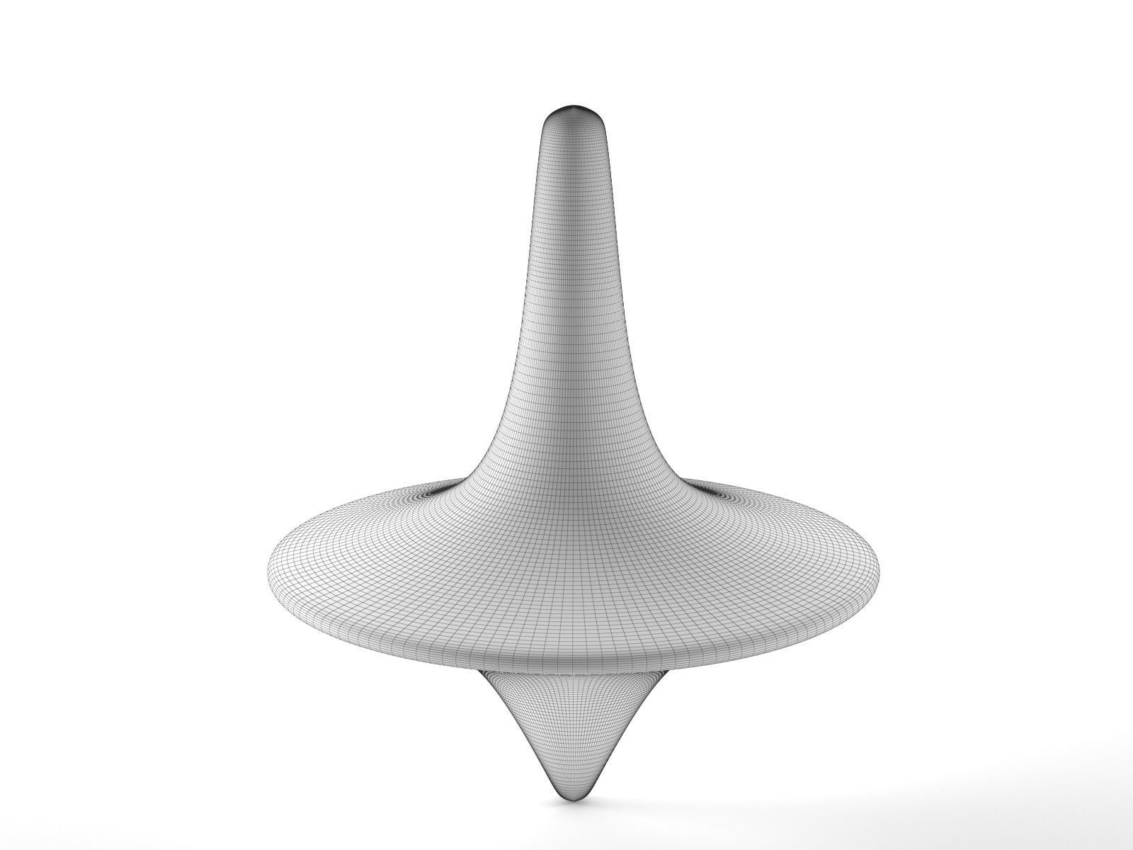 Metal Spinning Top 3D model_4