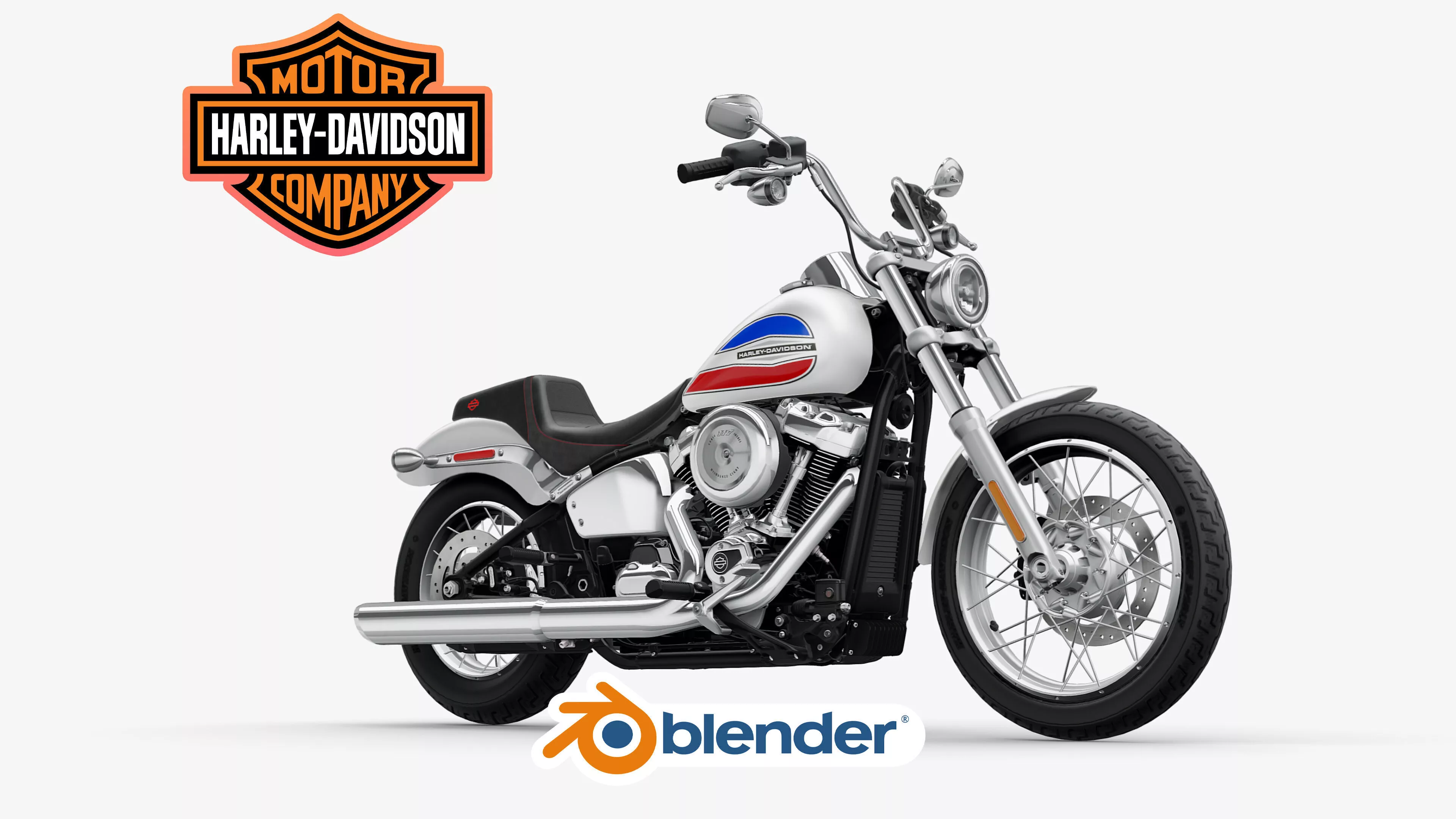 2026 Harley Davidson Super Glide Limited Edition Motorcycle Bike Low-poly 3D model