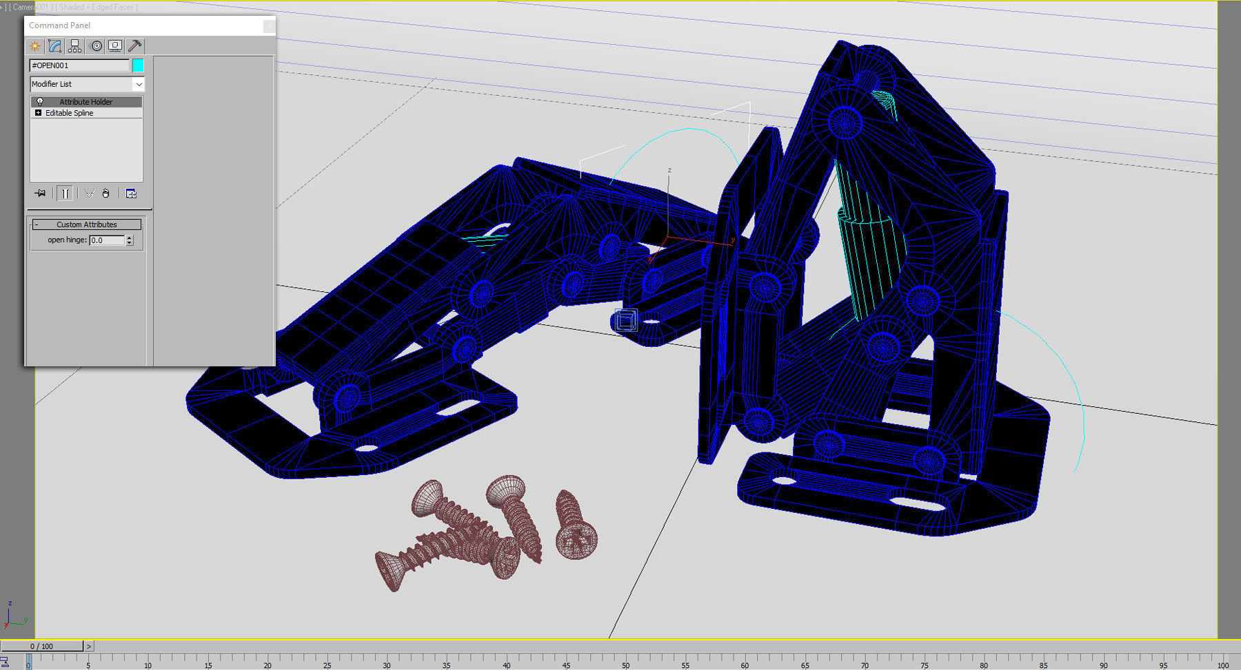 Hinge stainless steel door hinges 3D model_5
