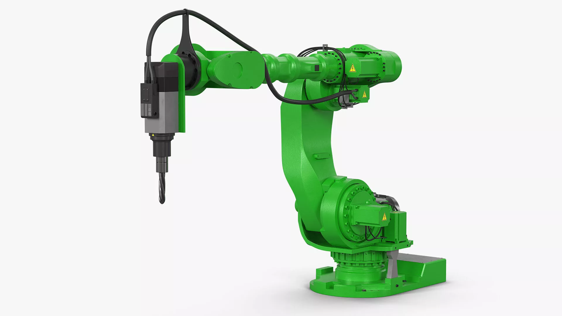 Robotic Arm for Precision Drilling Green Rigged for Maya 3D model