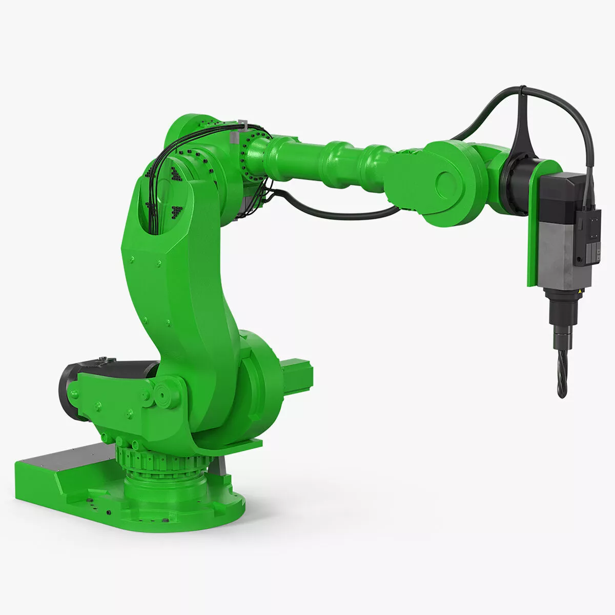 Robotic Arm for Precision Drilling Green Rigged for Cinema 4D 3D model
