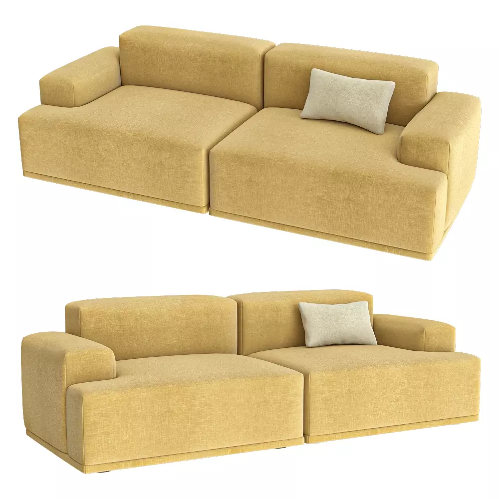 Soft modular sofa Connect Low-poly 3D model